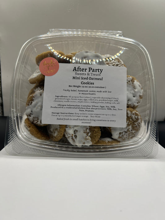 Mini Iced Oatmeal Cookies